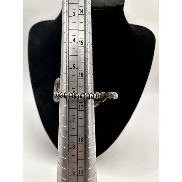 Artisan Handmade Womens Bar Ring 6 Sterling Silver Ethiopian Opal Unique - Picture 4 of 16